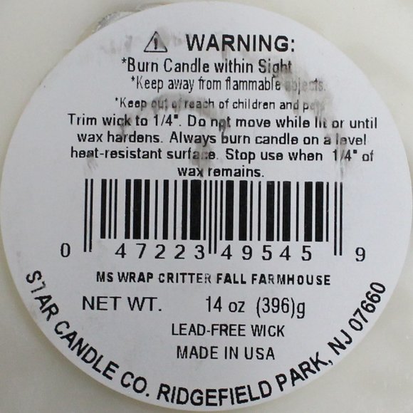 Fall Farmhouse Spice Cypress Amber Soy Blend Scented 14 oz Candle With Lid - Picture 9 of 10